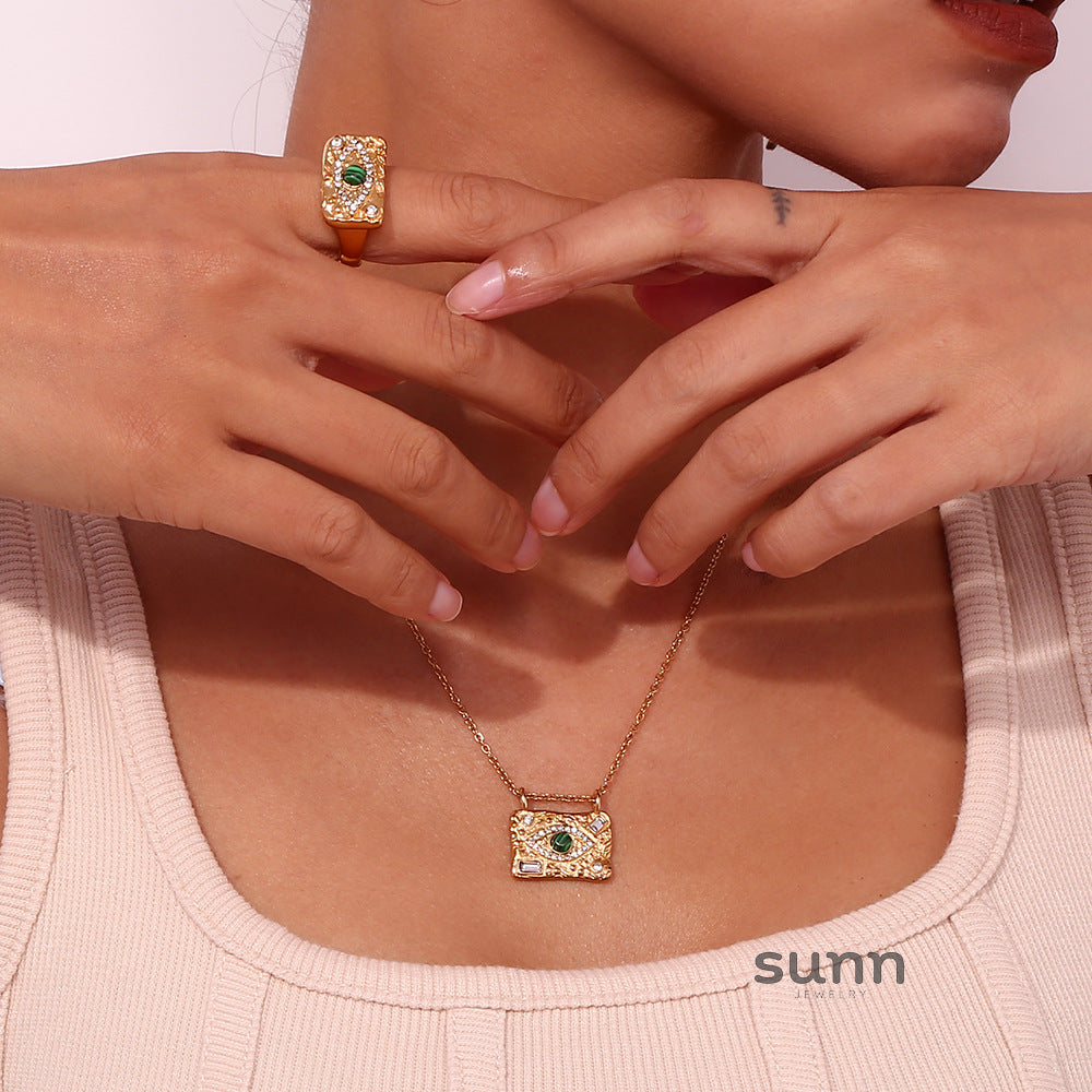 Sarena Malachite Eye Jewelry Set [RS25SIKO]