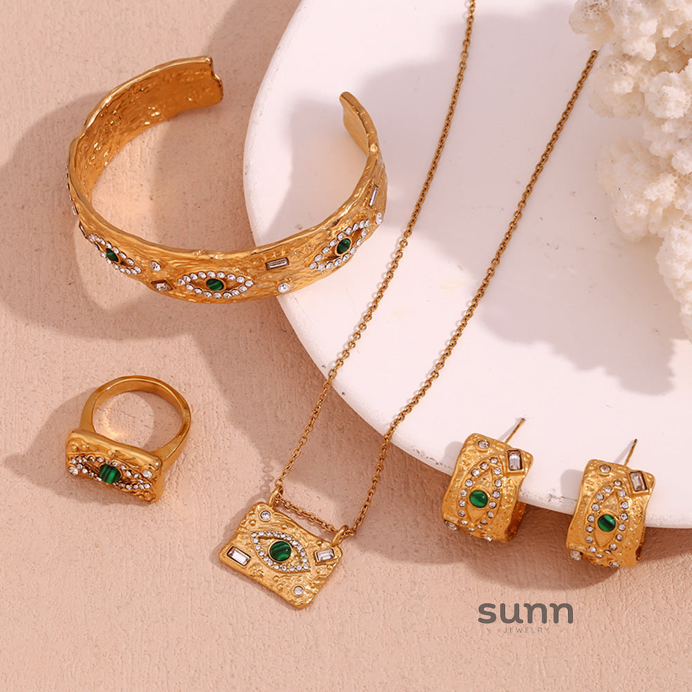 Sarena Malachite Eye Jewelry Set [FFRCT894]