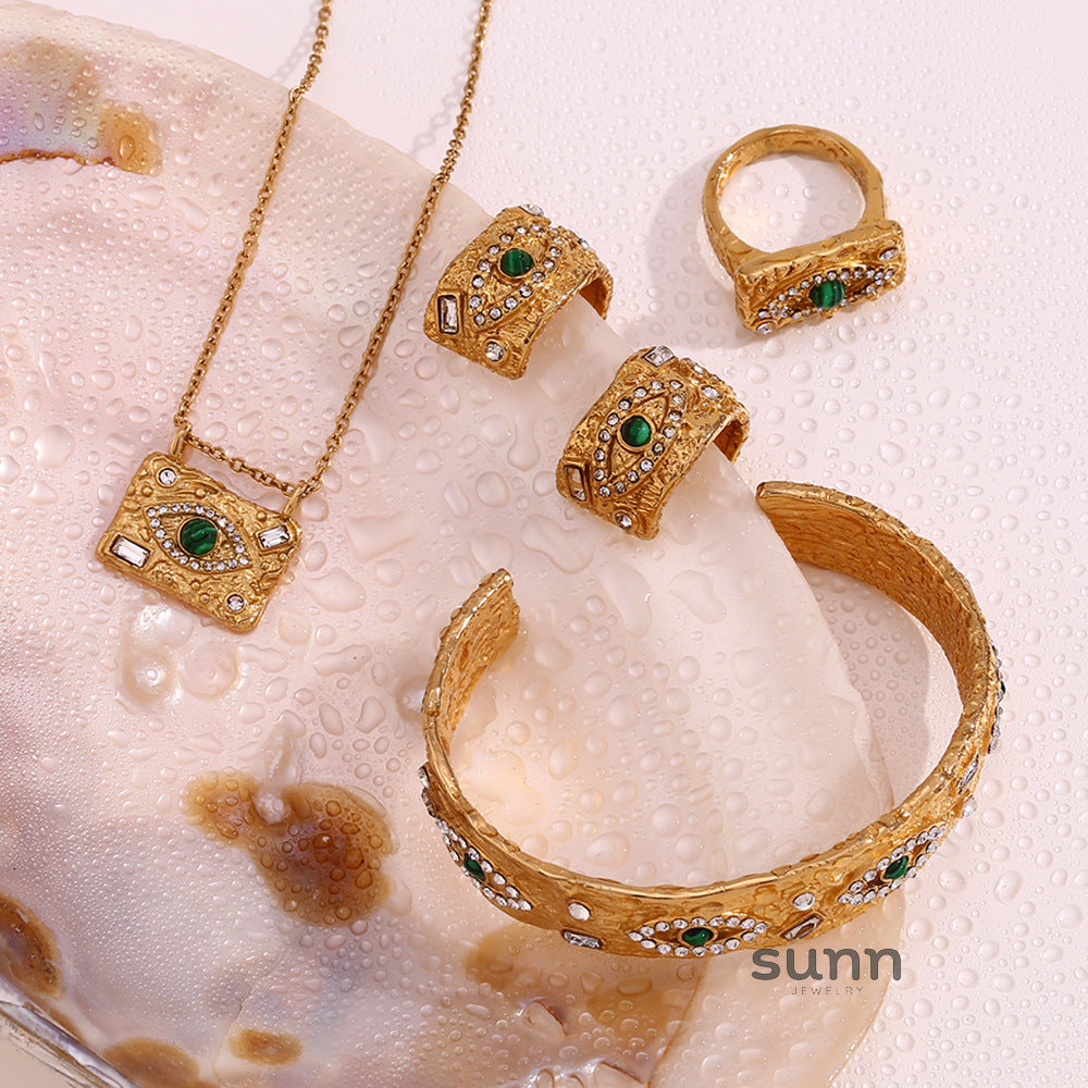Sarena Malachite Eye Jewelry Set [CP8YIZZU]