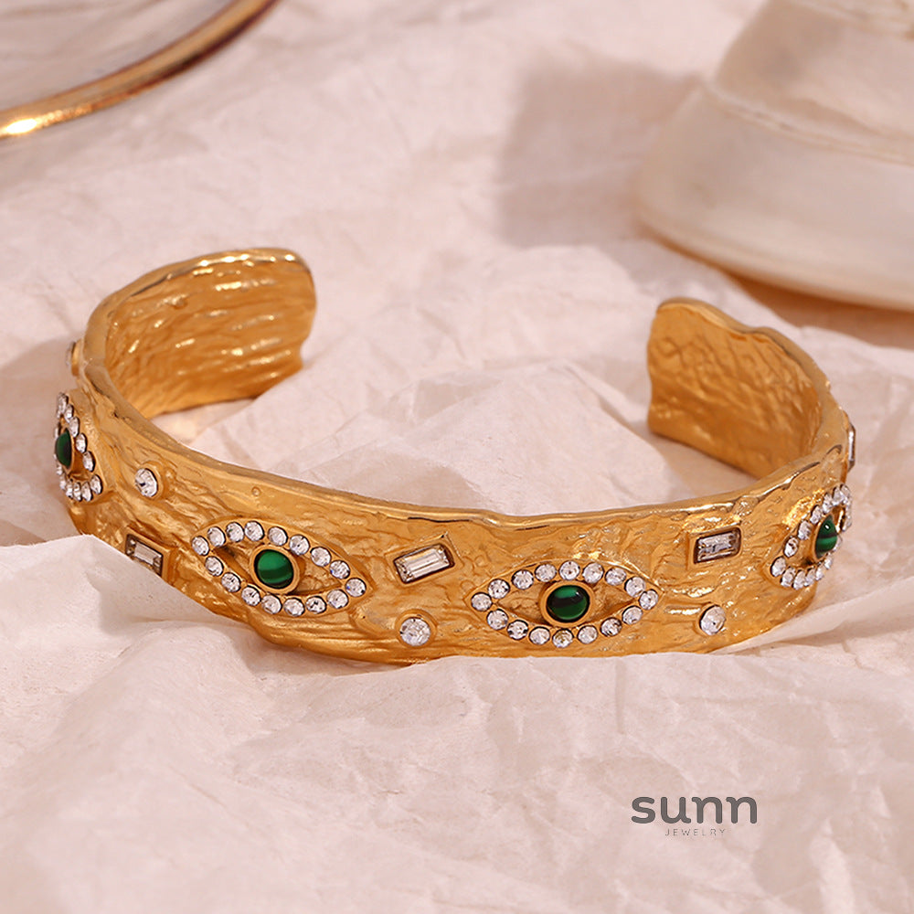 Sarena Malachite Eye Jewelry Set [ZLMR7NHW]