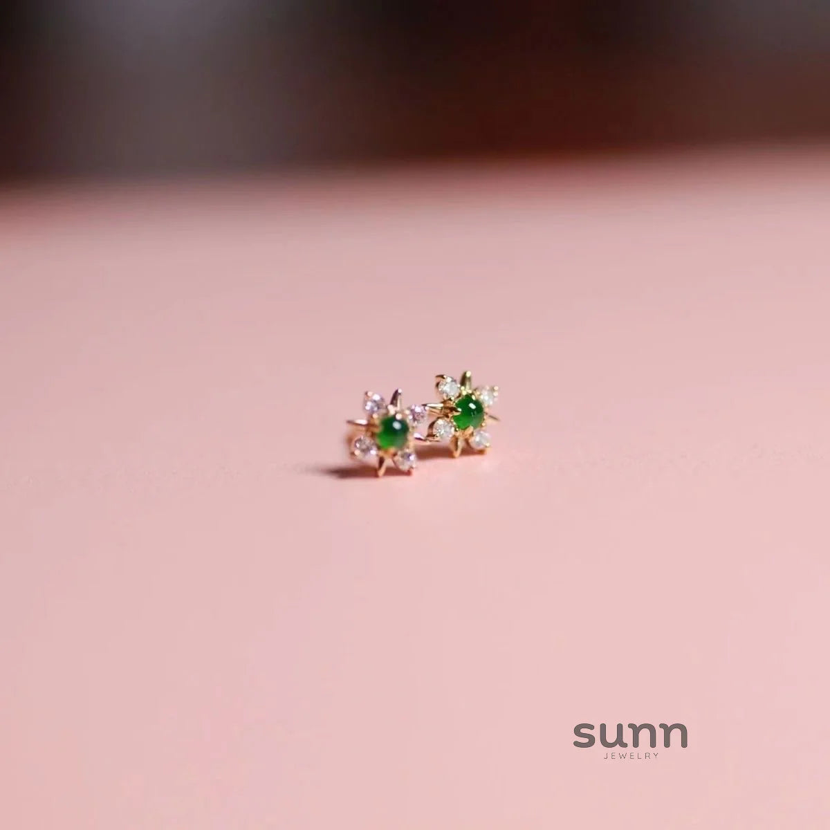 Savana Green Chalcedony Studs