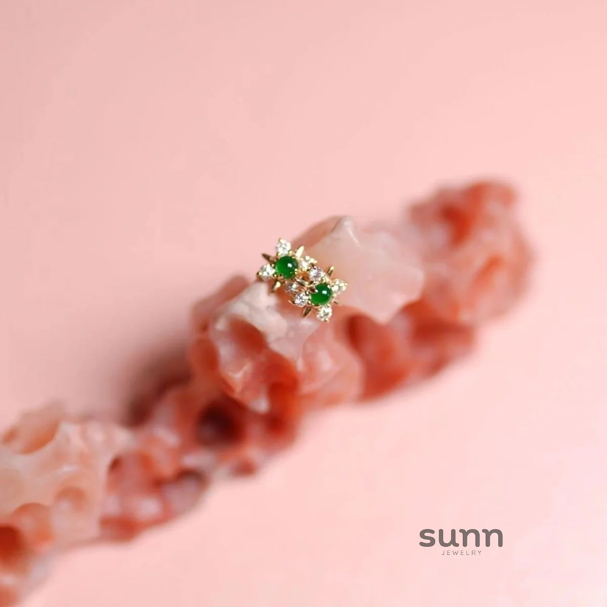 Savana Green Chalcedony Studs