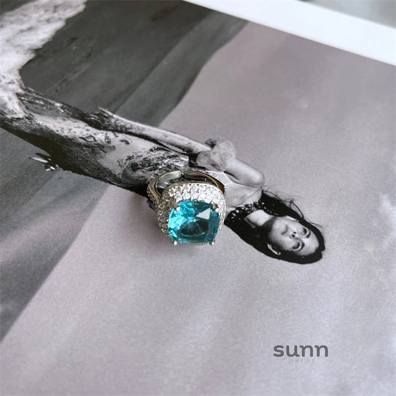 Savanah Sea Blue Zircon Ring