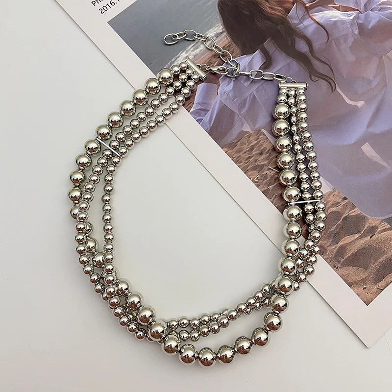 Savanah Triple-Layer Bead Necklace