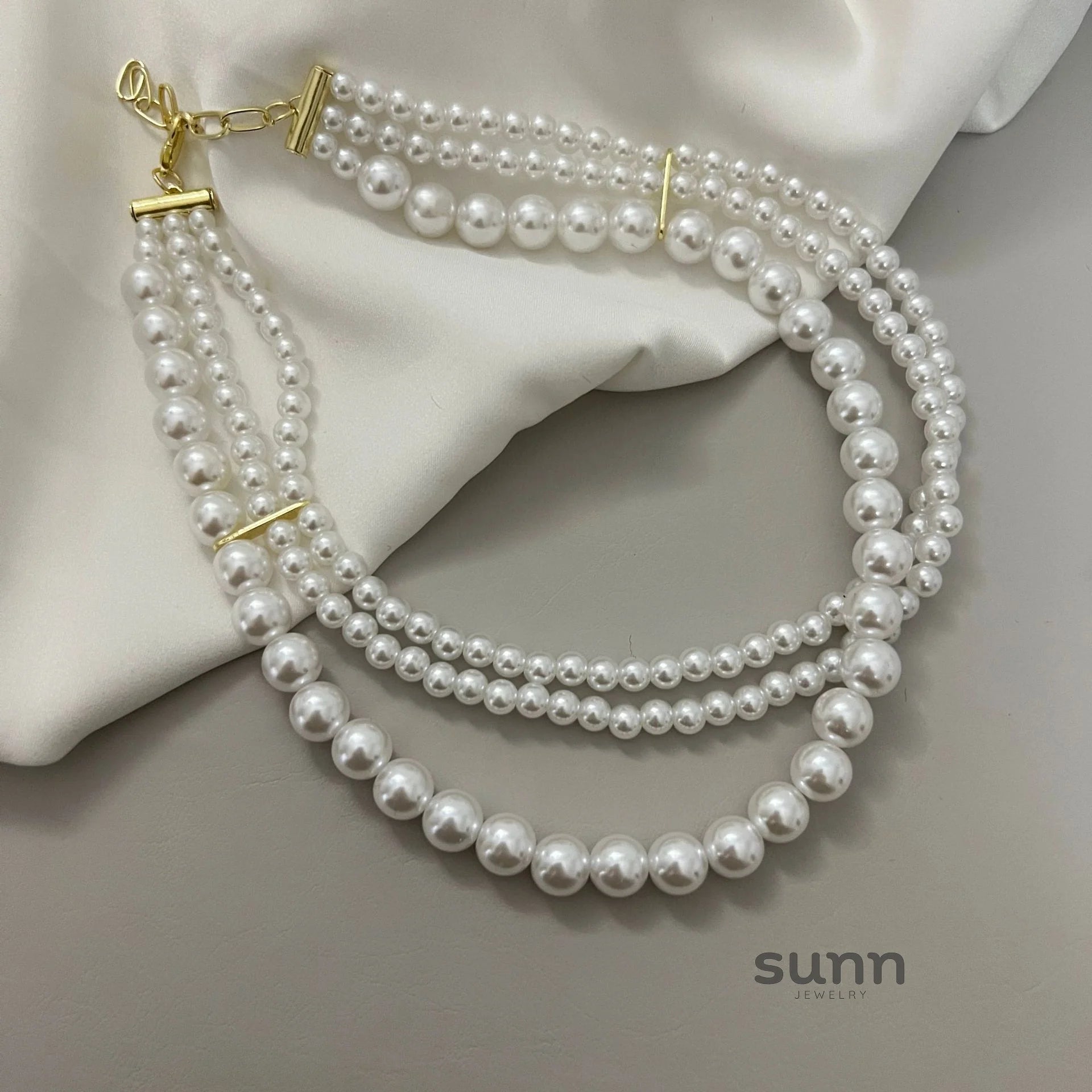 Savanah Triple-Layer Bead Necklace