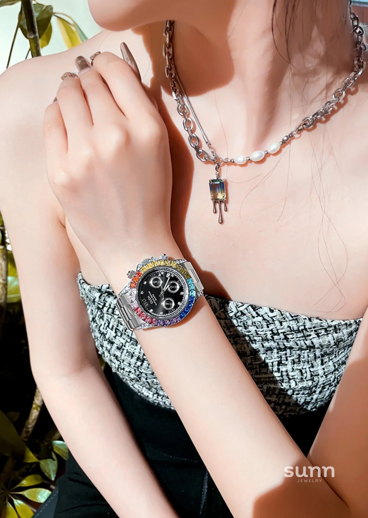 Savanna Rainbow Bezel Mechanical Watch