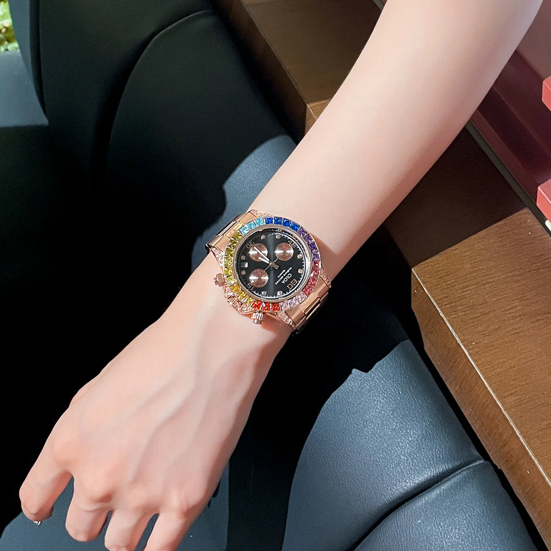 Savanna Rainbow Bezel Mechanical Watch