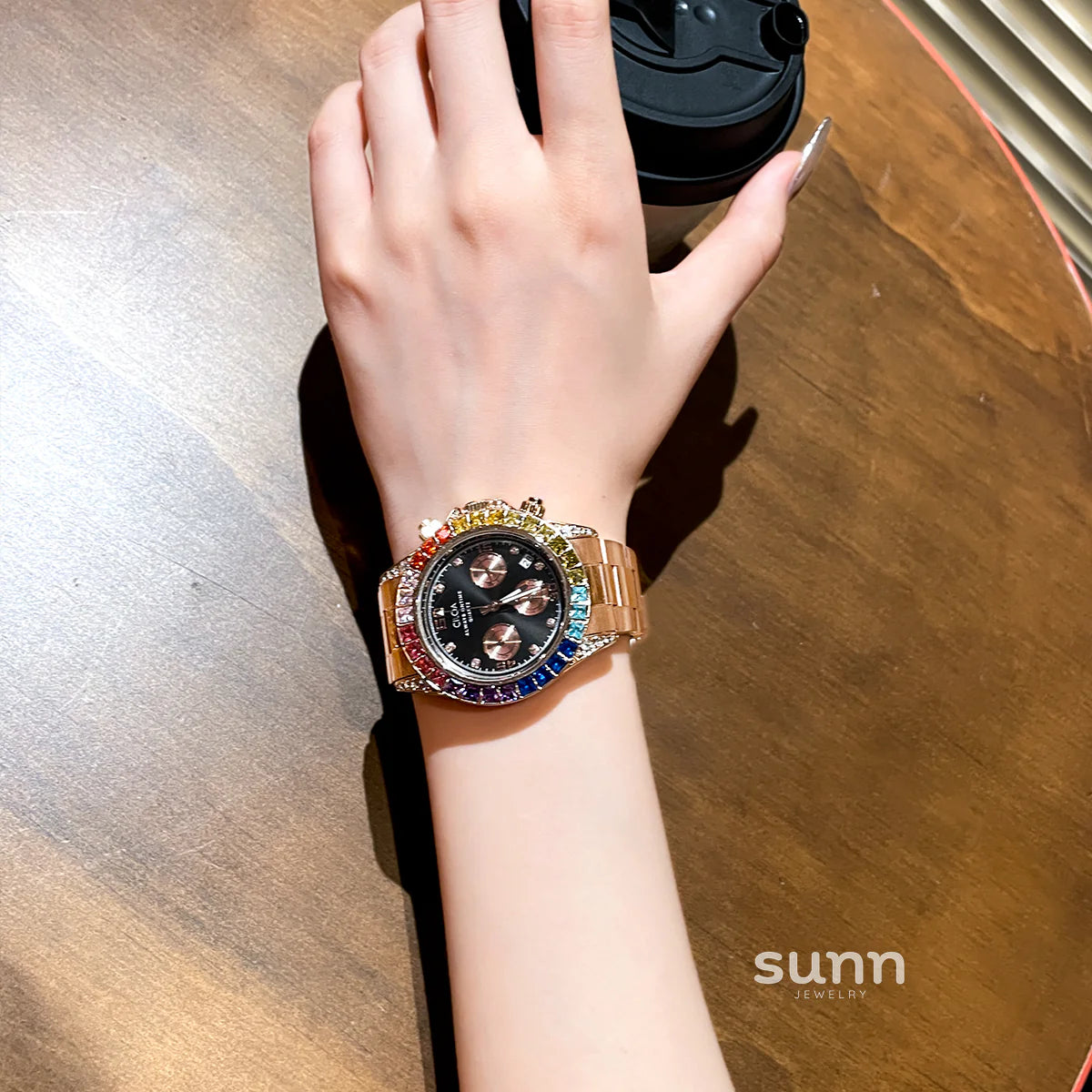 Savanna Rainbow Bezel Mechanical Watch