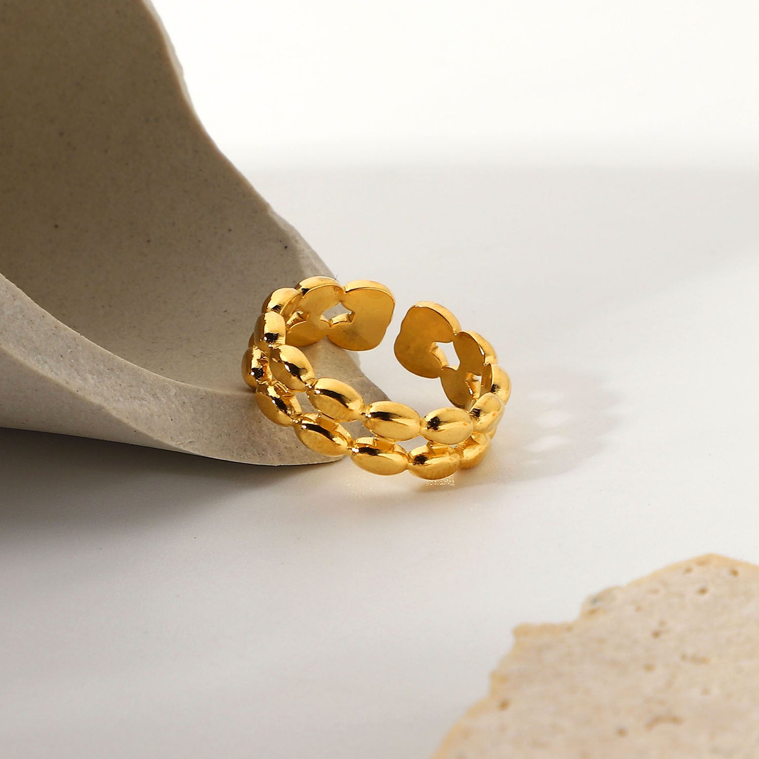 Savannah Double Oval Gold Ring [WO9MEFM7]