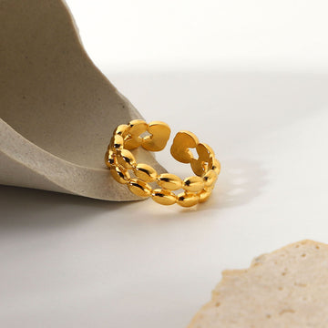 Savannah Double Oval Gold Ring [WO9MEFM7]