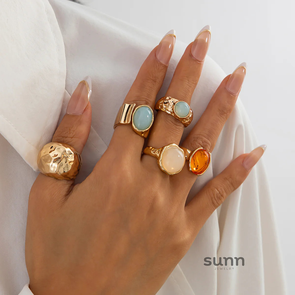 Savannah Gemstone Stacking Ring Set
