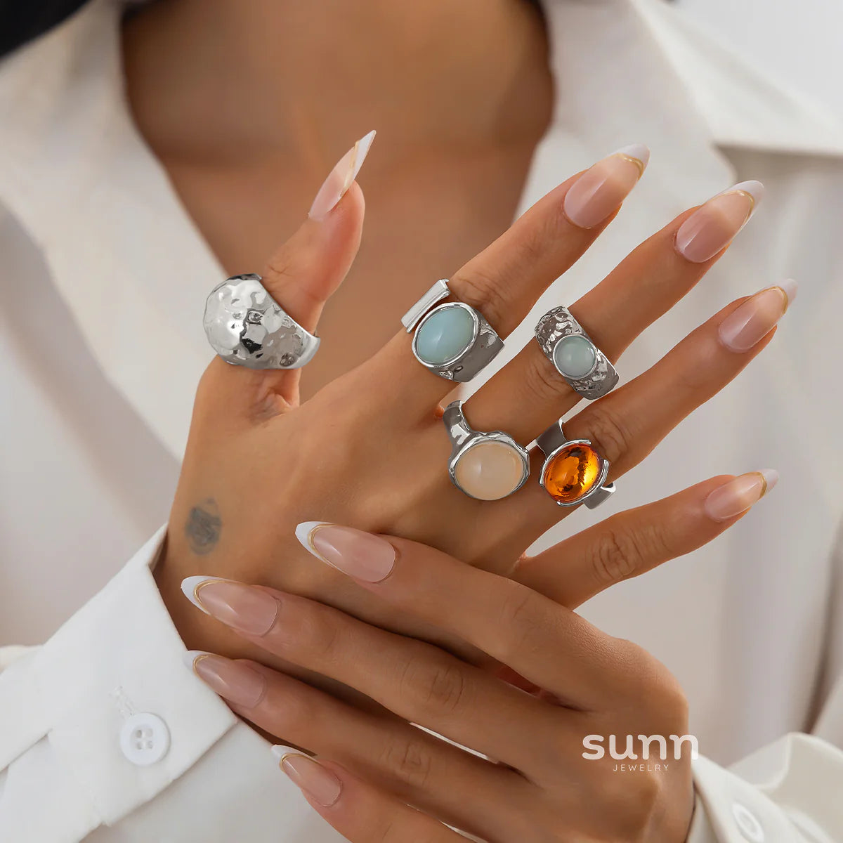 Savannah Gemstone Stacking Ring Set