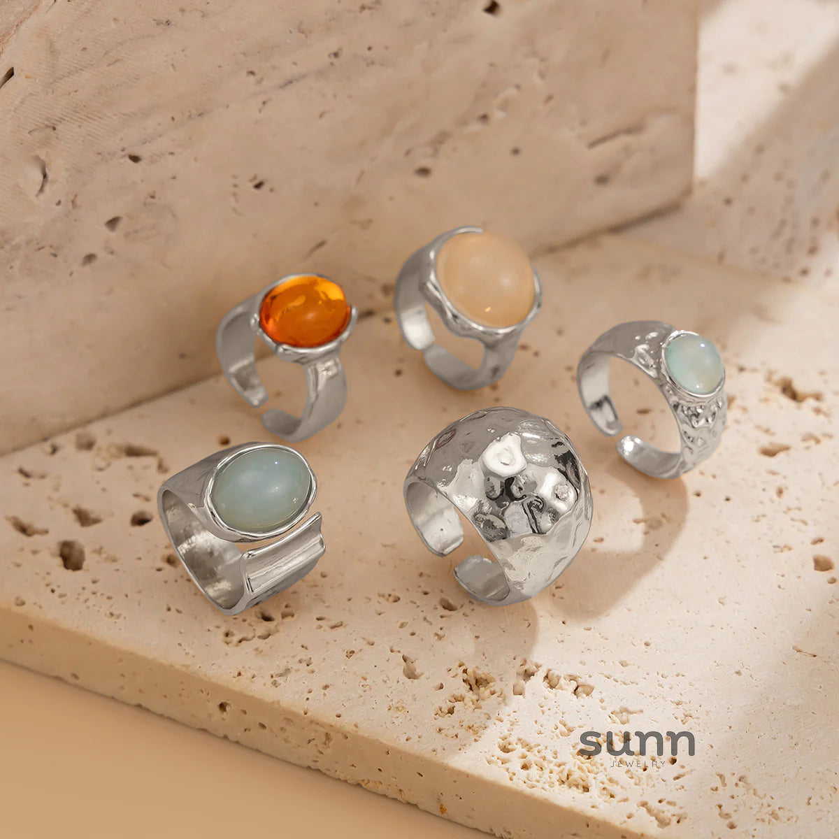 Savannah Gemstone Stacking Ring Set