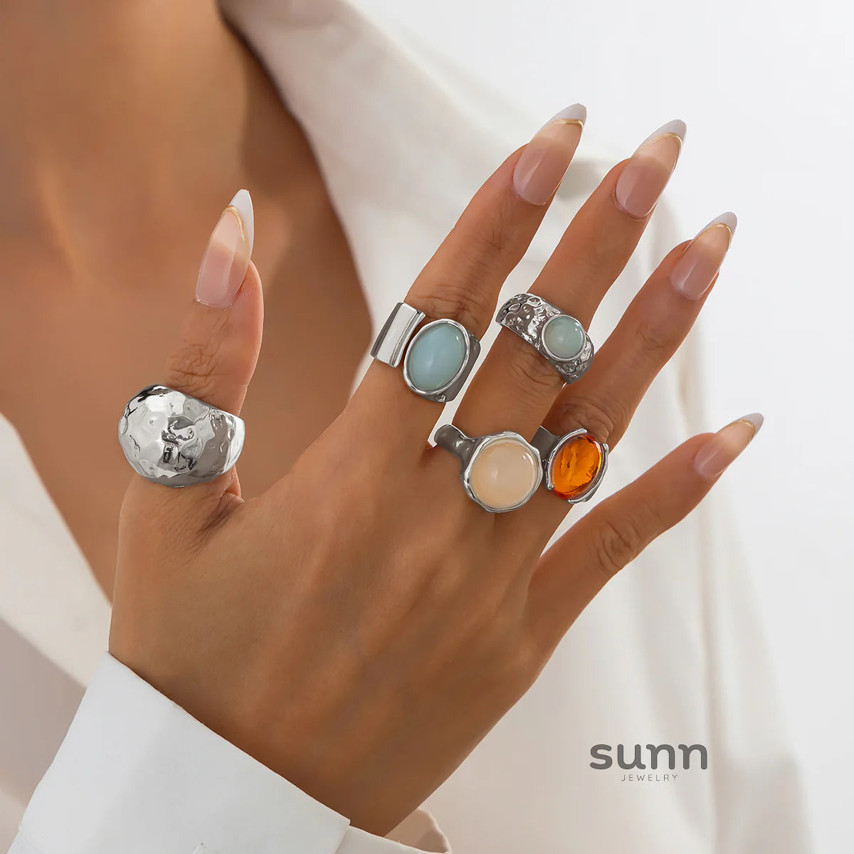 Savannah Gemstone Stacking Ring Set