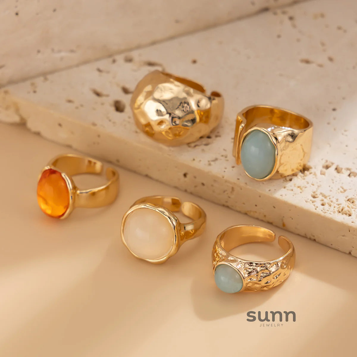 Savannah Gemstone Stacking Ring Set