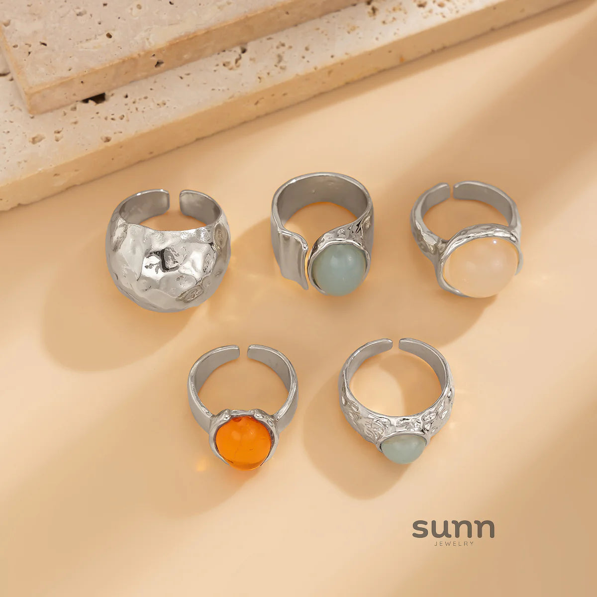 Savannah Gemstone Stacking Ring Set