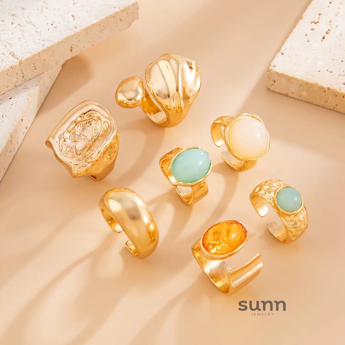 Savannah Gemstone Stacking Ring Set