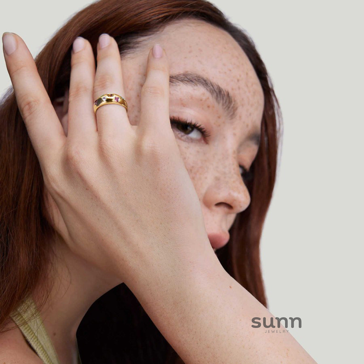Savvy Dainty Zircon Cross Ring [1JZMUK9Q]