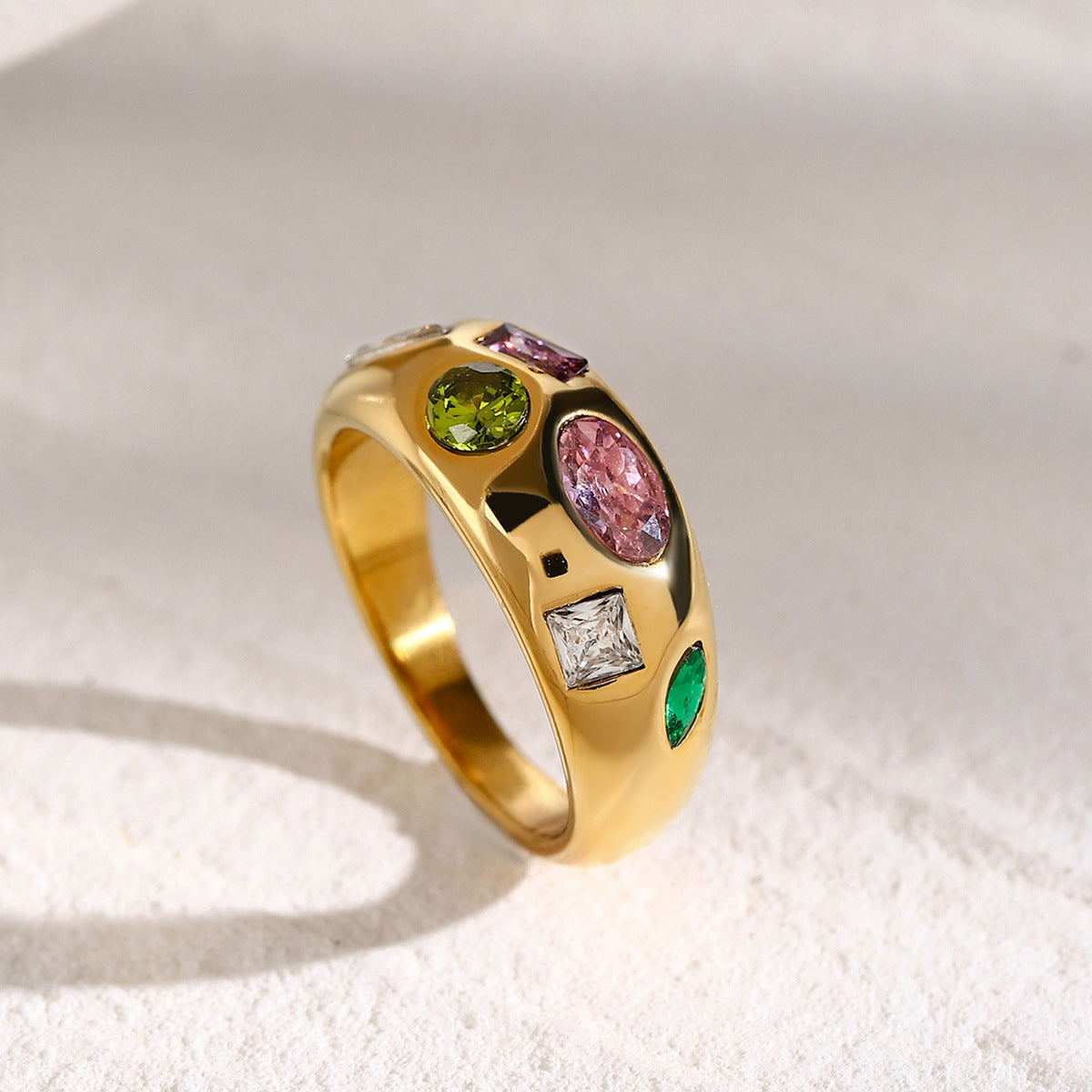 Savvy Dainty Zircon Cross Ring [5J3Z1WNQ]
