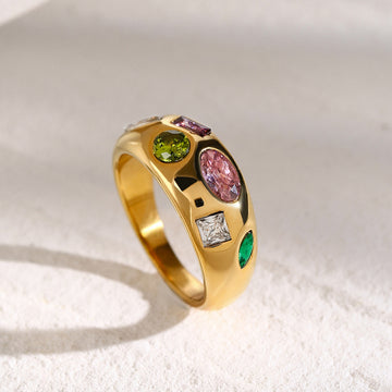 Savvy Dainty Zircon Cross Ring [5J3Z1WNQ]
