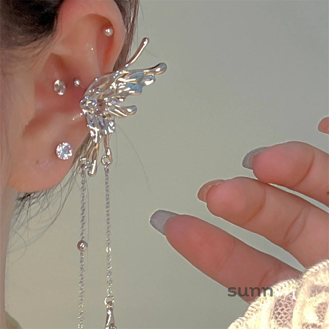 Saydee Butterfly Tassel Ear Cuff