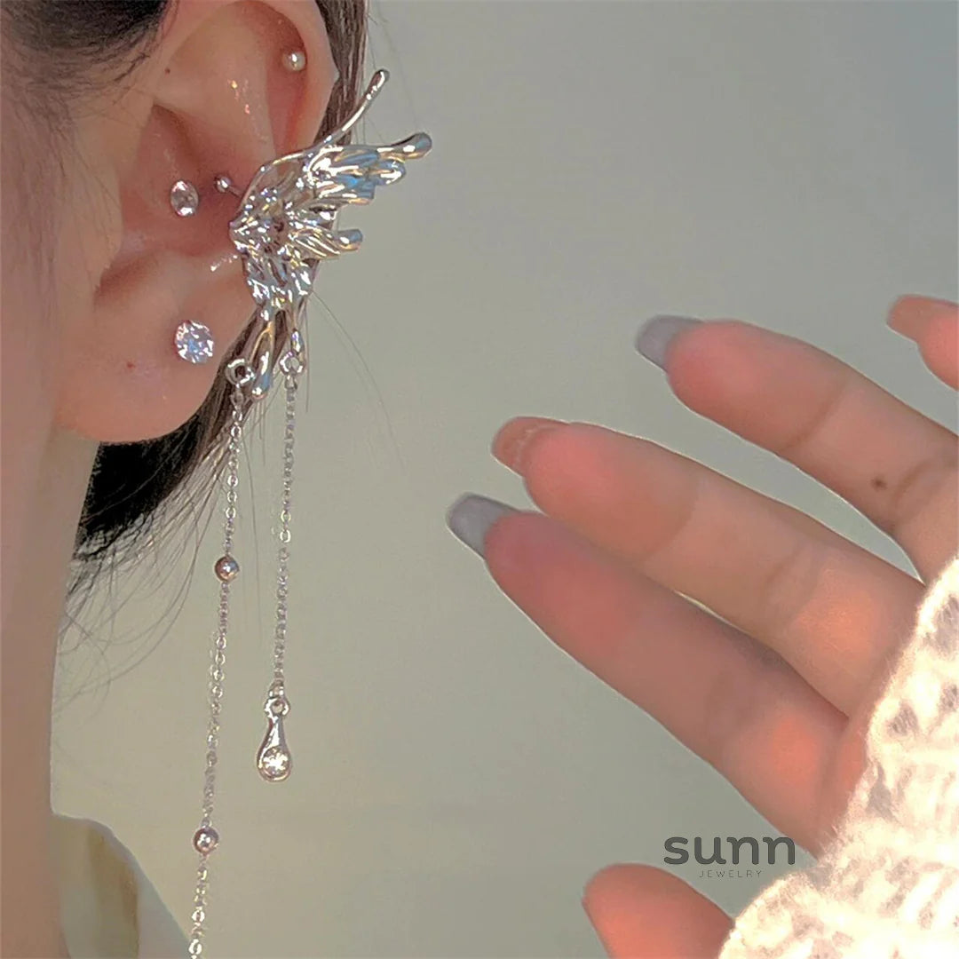 Saydee Butterfly Tassel Ear Cuff