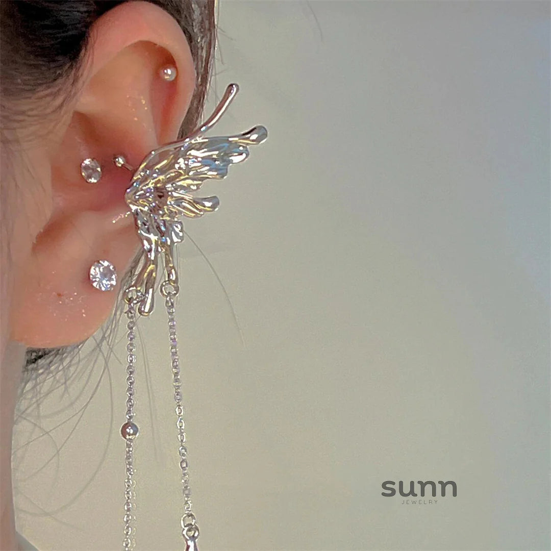 Saydee Butterfly Tassel Ear Cuff