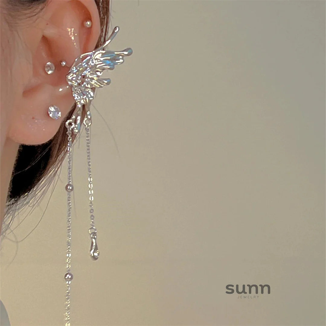 Saydee Butterfly Tassel Ear Cuff