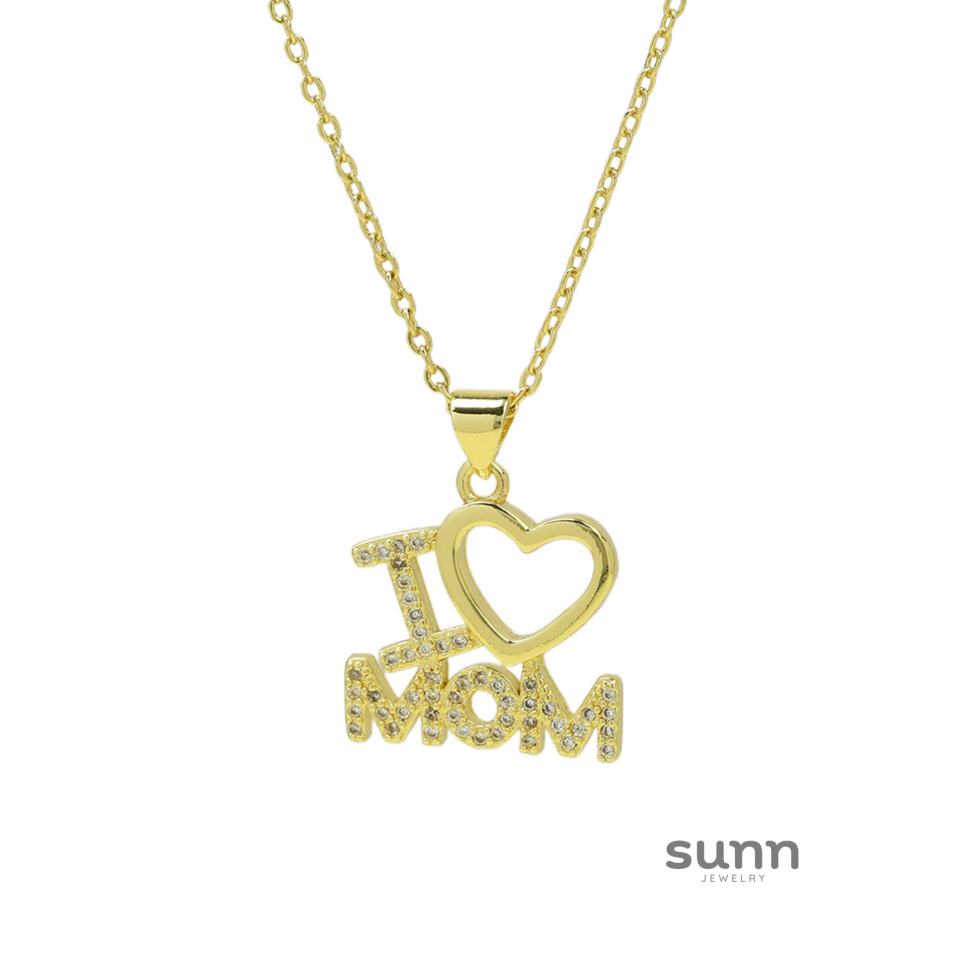 Saydee Zircon Mother Pendant Necklace [HUN4YHUS]