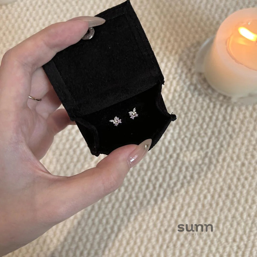 Saylor Lavender Butterfly Stud Earrings
