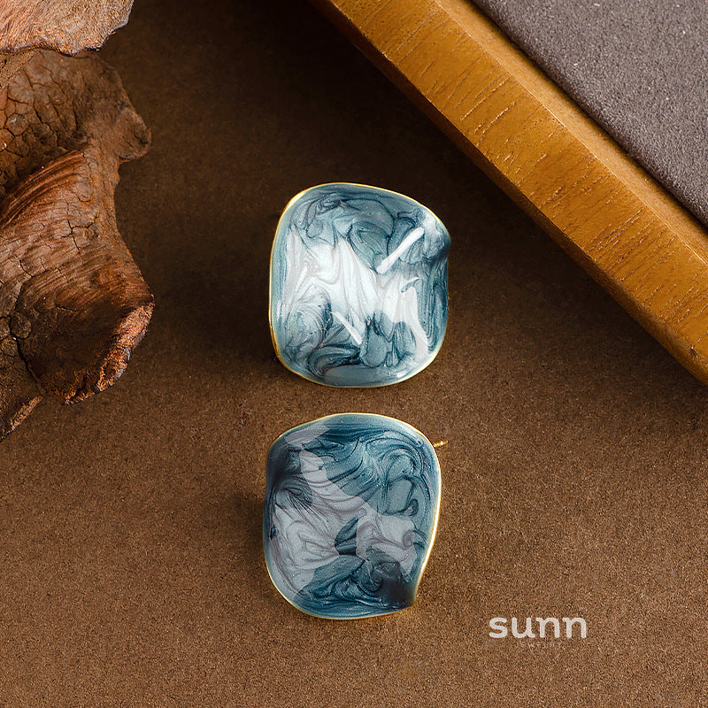 Scarlette Enamel Geometric Earrings [W81Q9QMT]