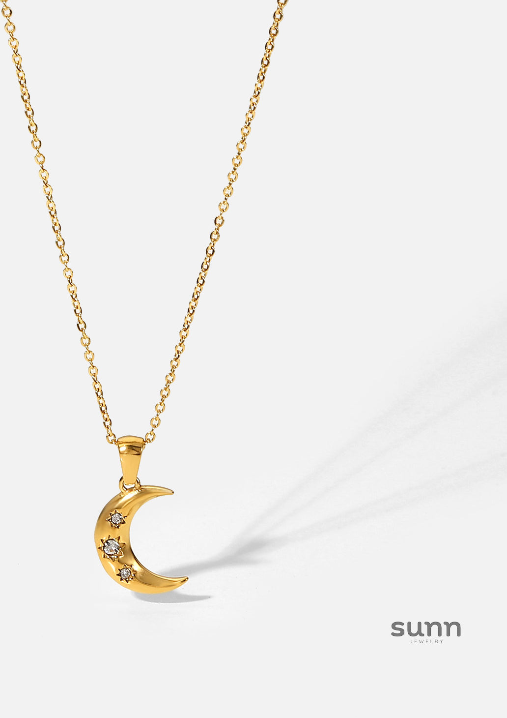 Scarlette Layered Moon Necklace [6I7K4I7Y]