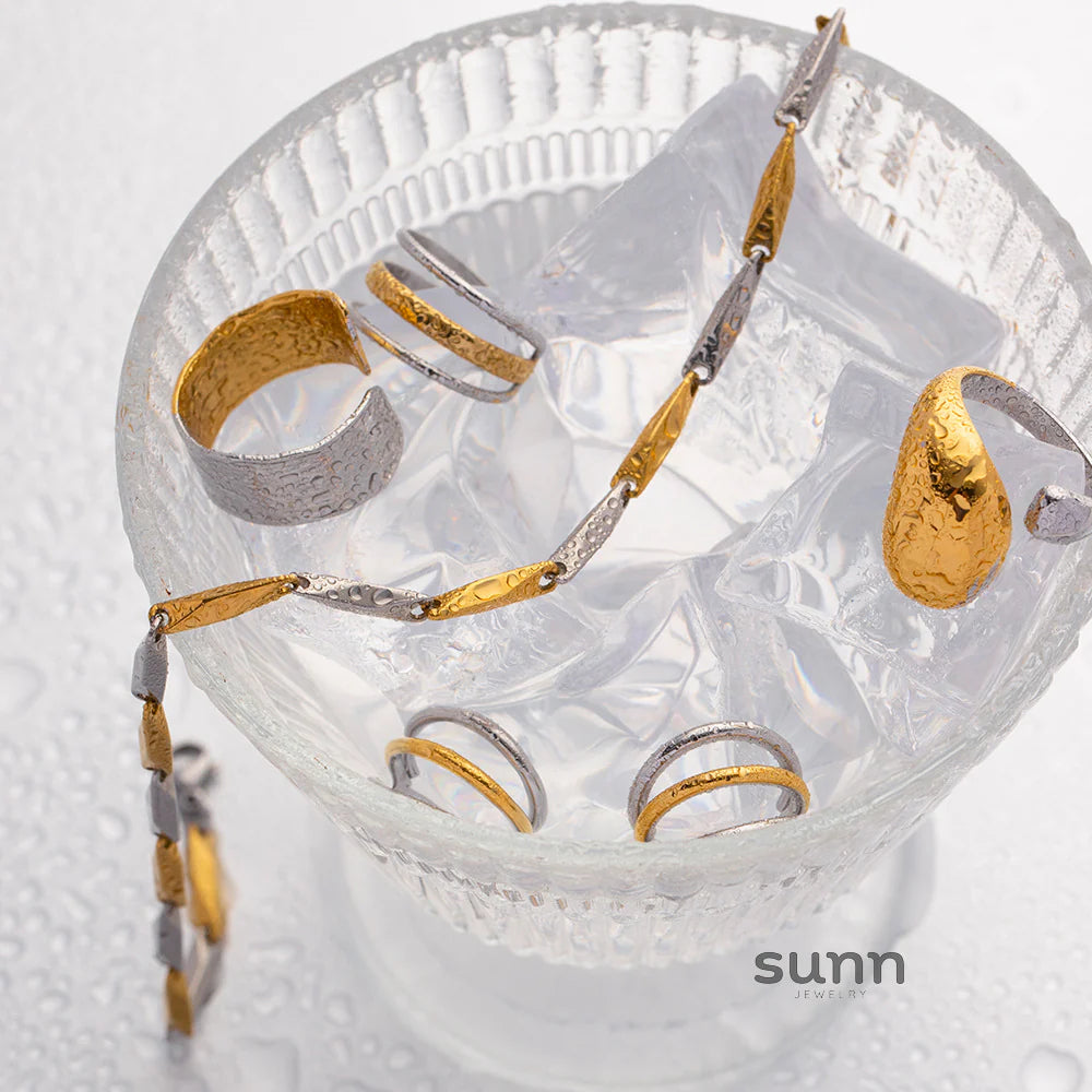 Sehaj Geometric Two-Tone Earrings