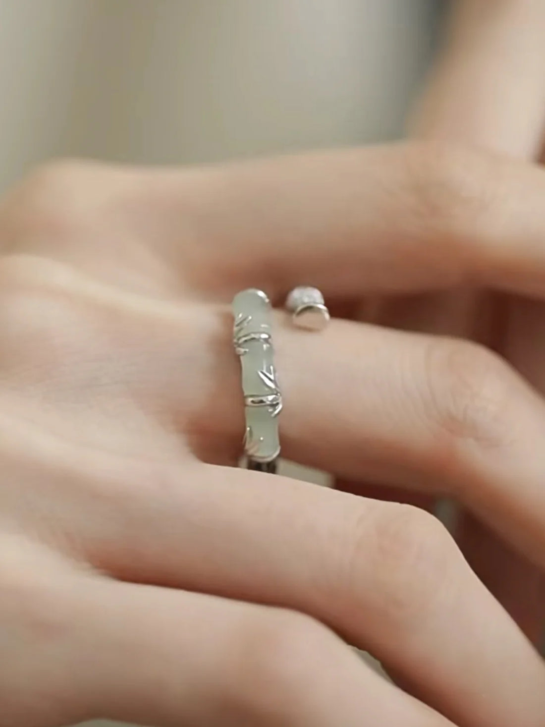 Selena Bamboo Jade Ring