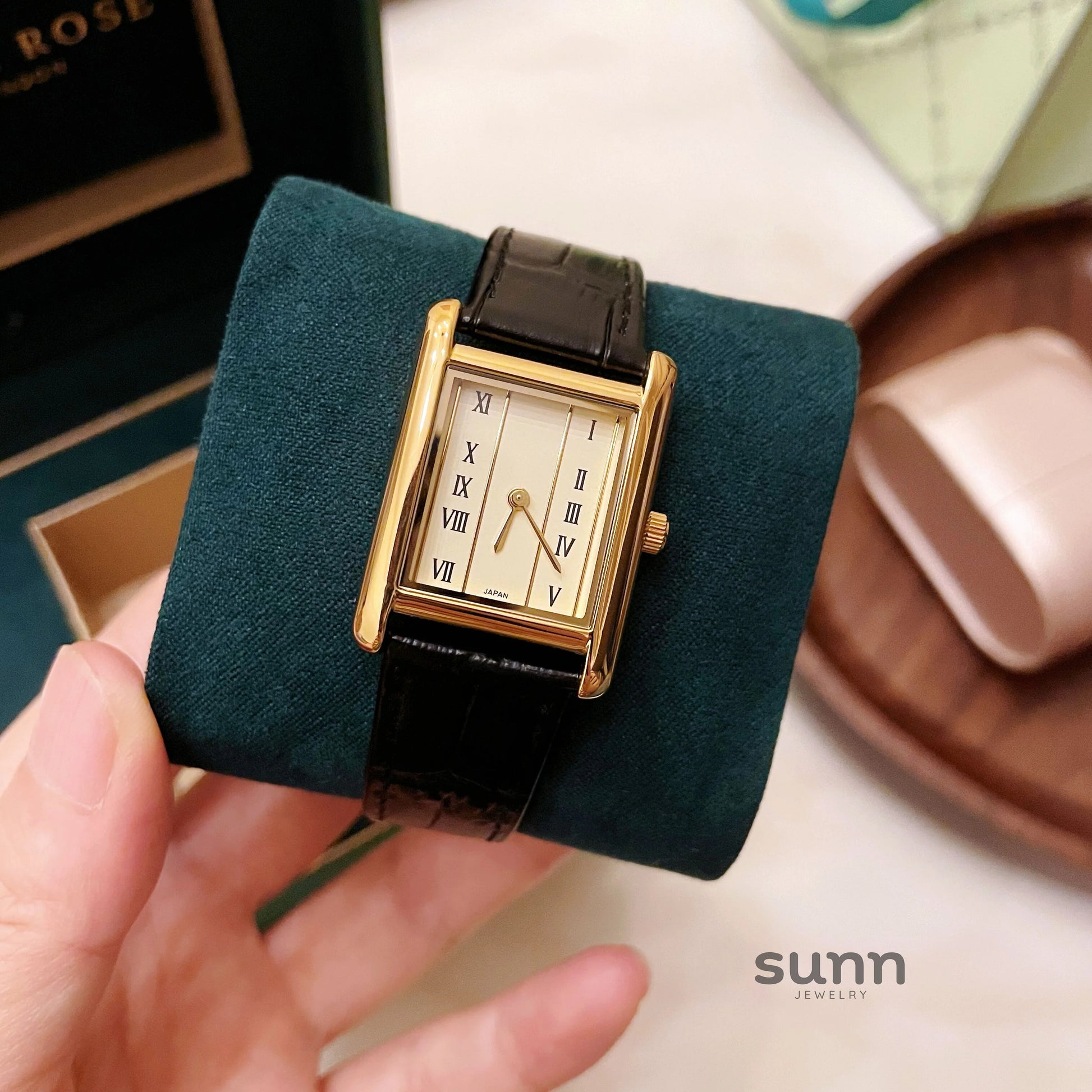 Selena Leather Square Watch
