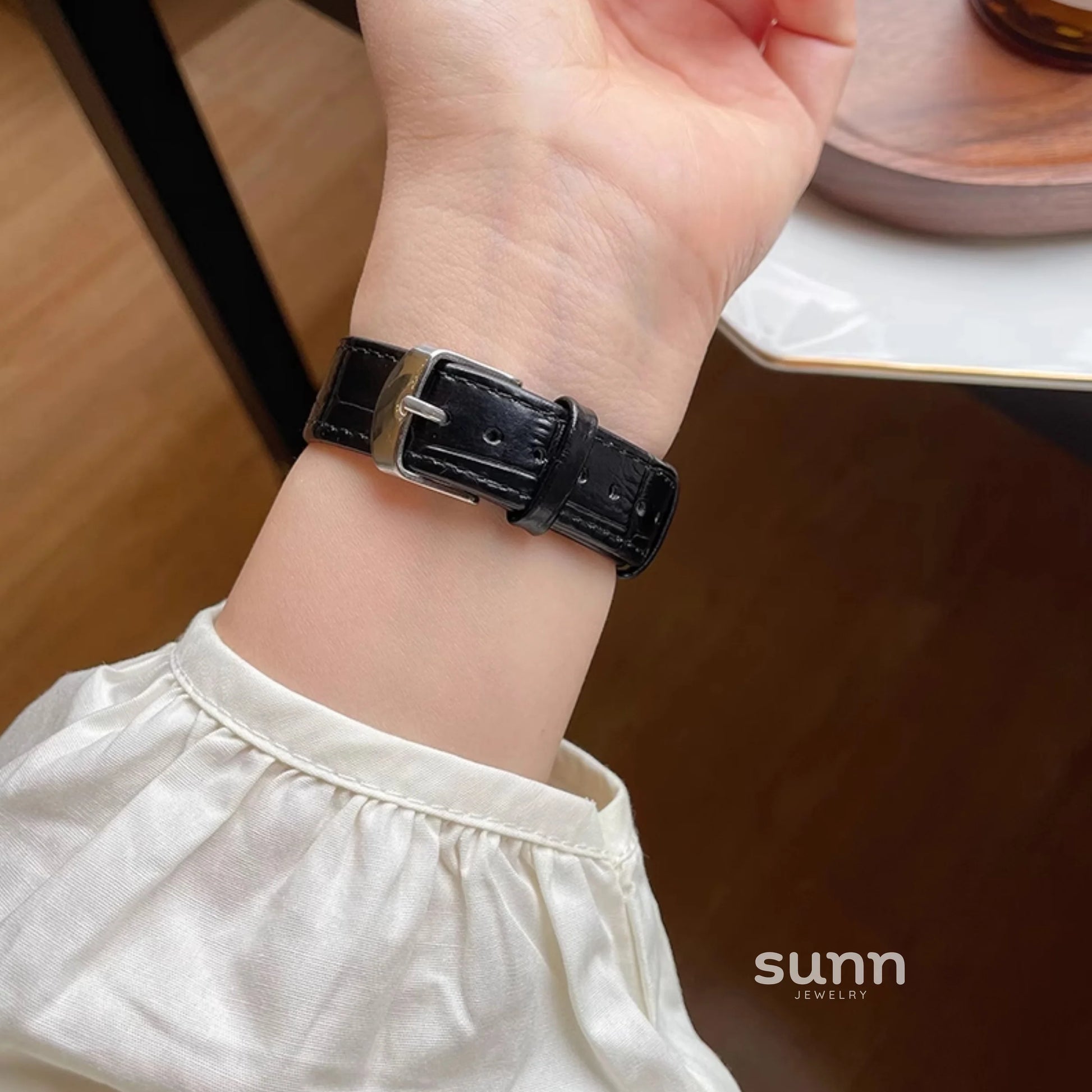 Selena Leather Square Watch