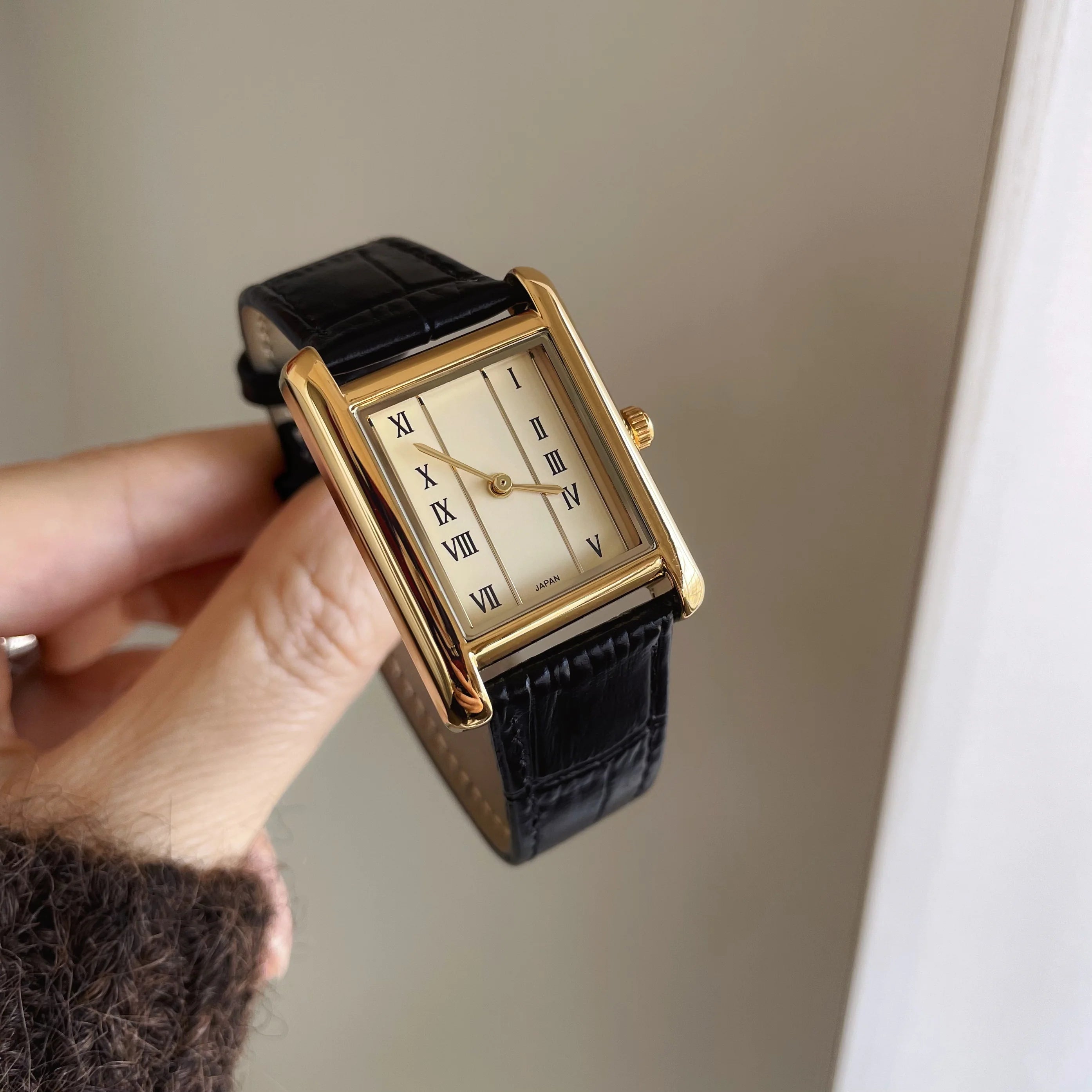 Selena Leather Square Watch