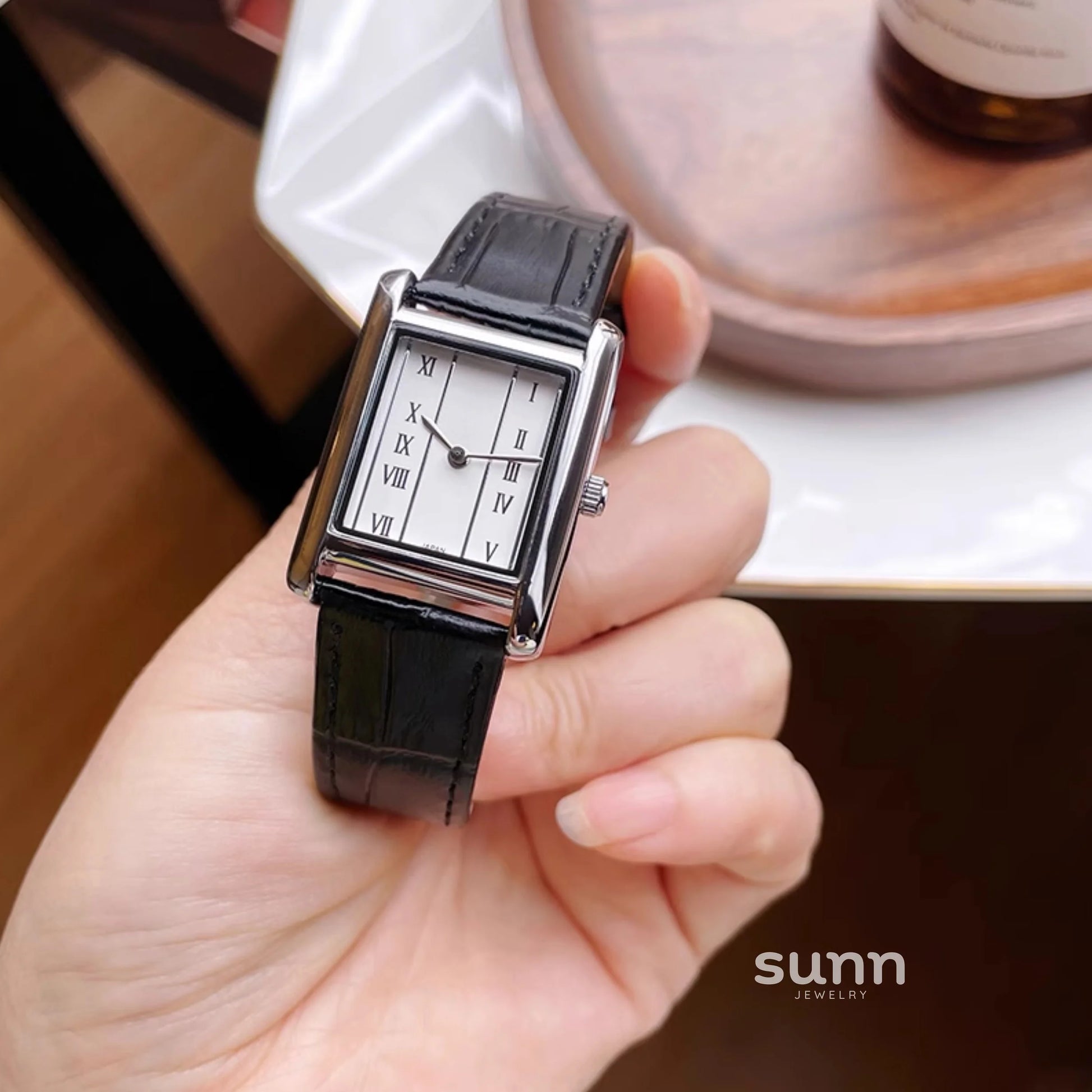 Selena Leather Square Watch