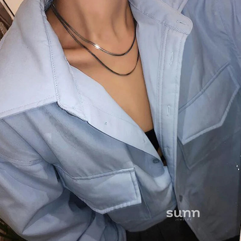 Selene Layered Snake Necklace
