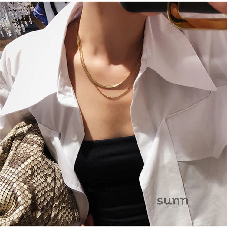 Selene Layered Snake Necklace