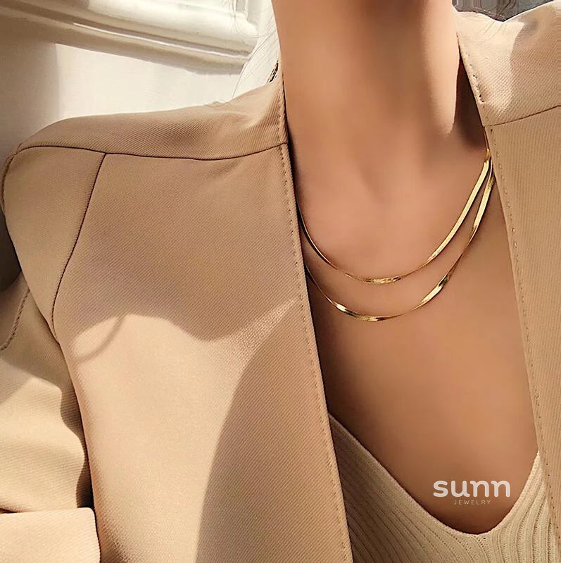 Selene Layered Snake Necklace