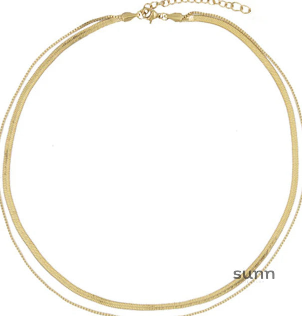 Selene Layered Snake Necklace
