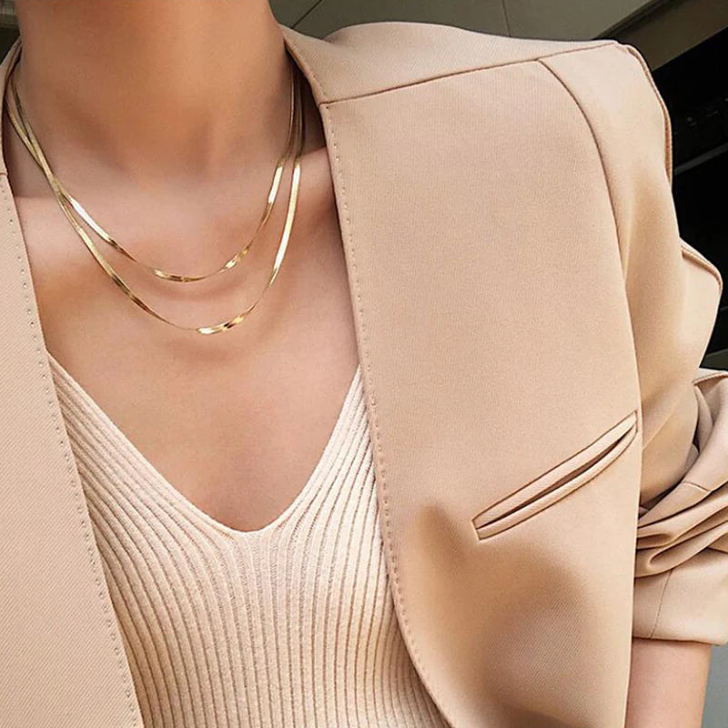 Selene Layered Snake Necklace