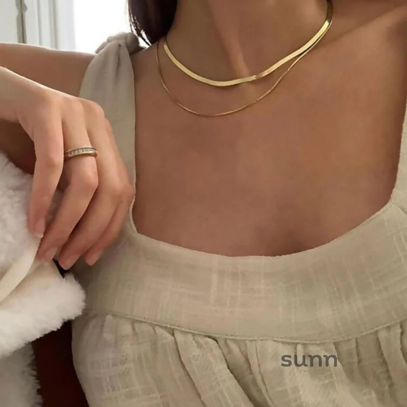 Selene Layered Snake Necklace