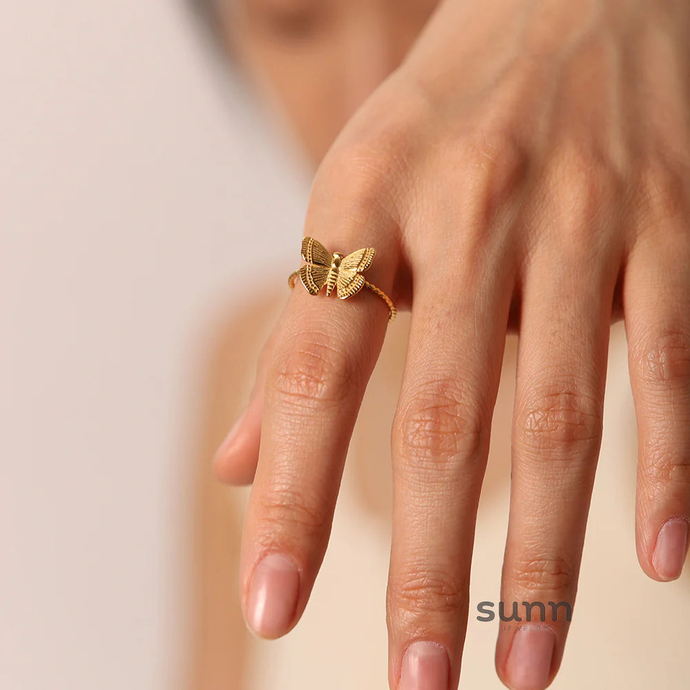 Selina Butterfly Open Ring