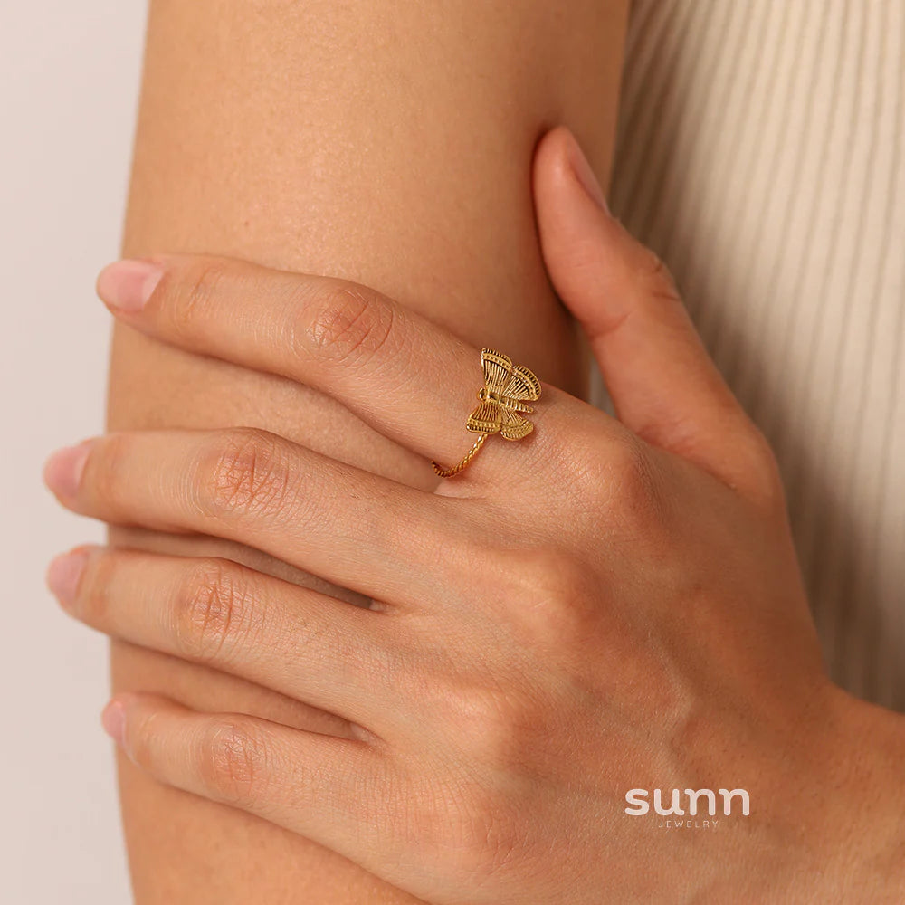 Selina Butterfly Open Ring