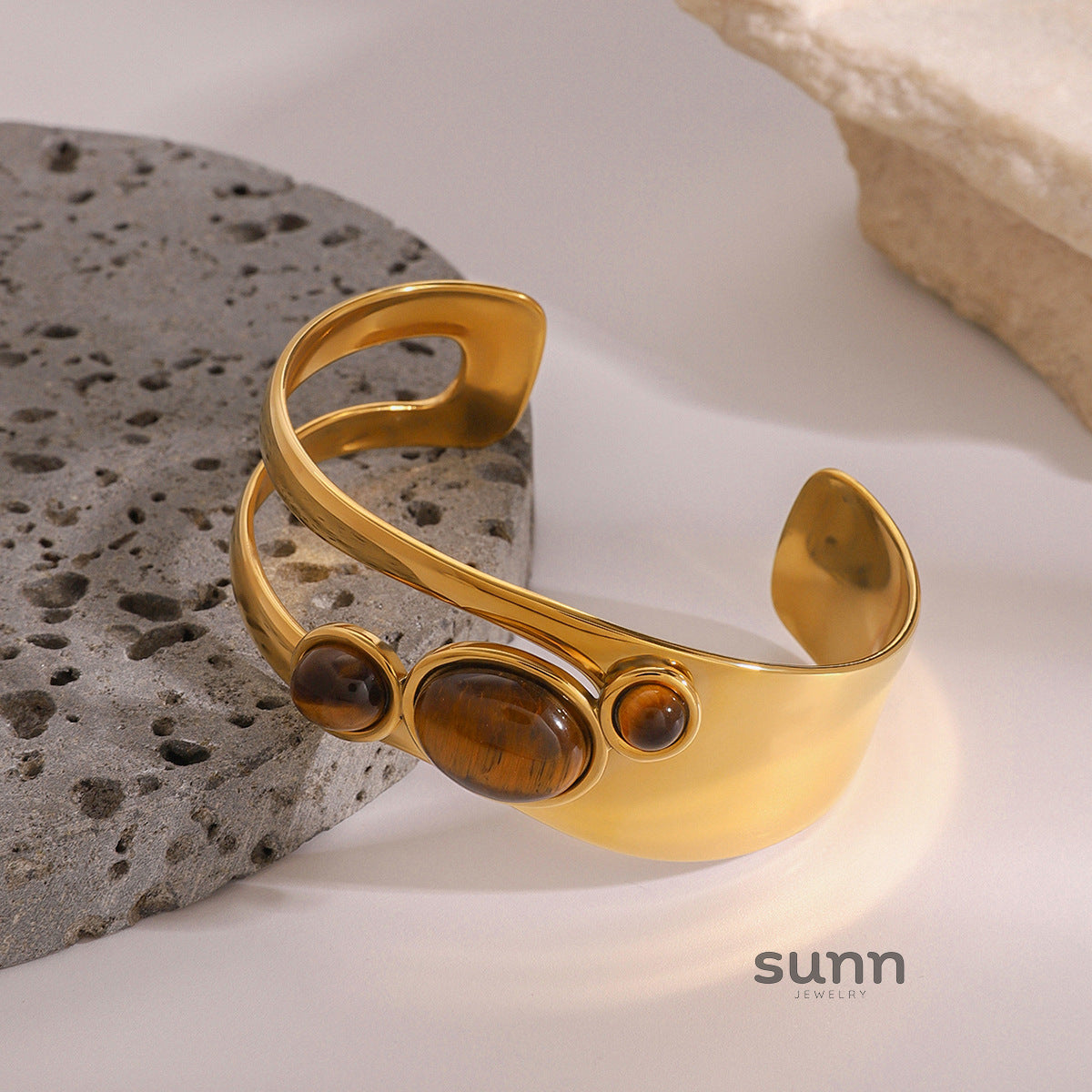 Semaj Pearl Stone Cuff Bracelet [AOAGZ4OA]