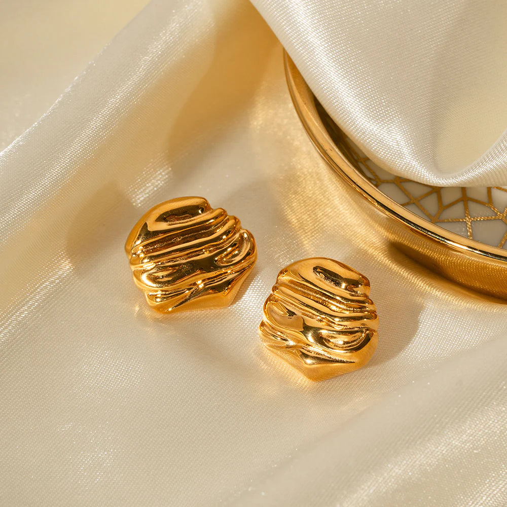 Seneca Organic Texture Hoop Earrings