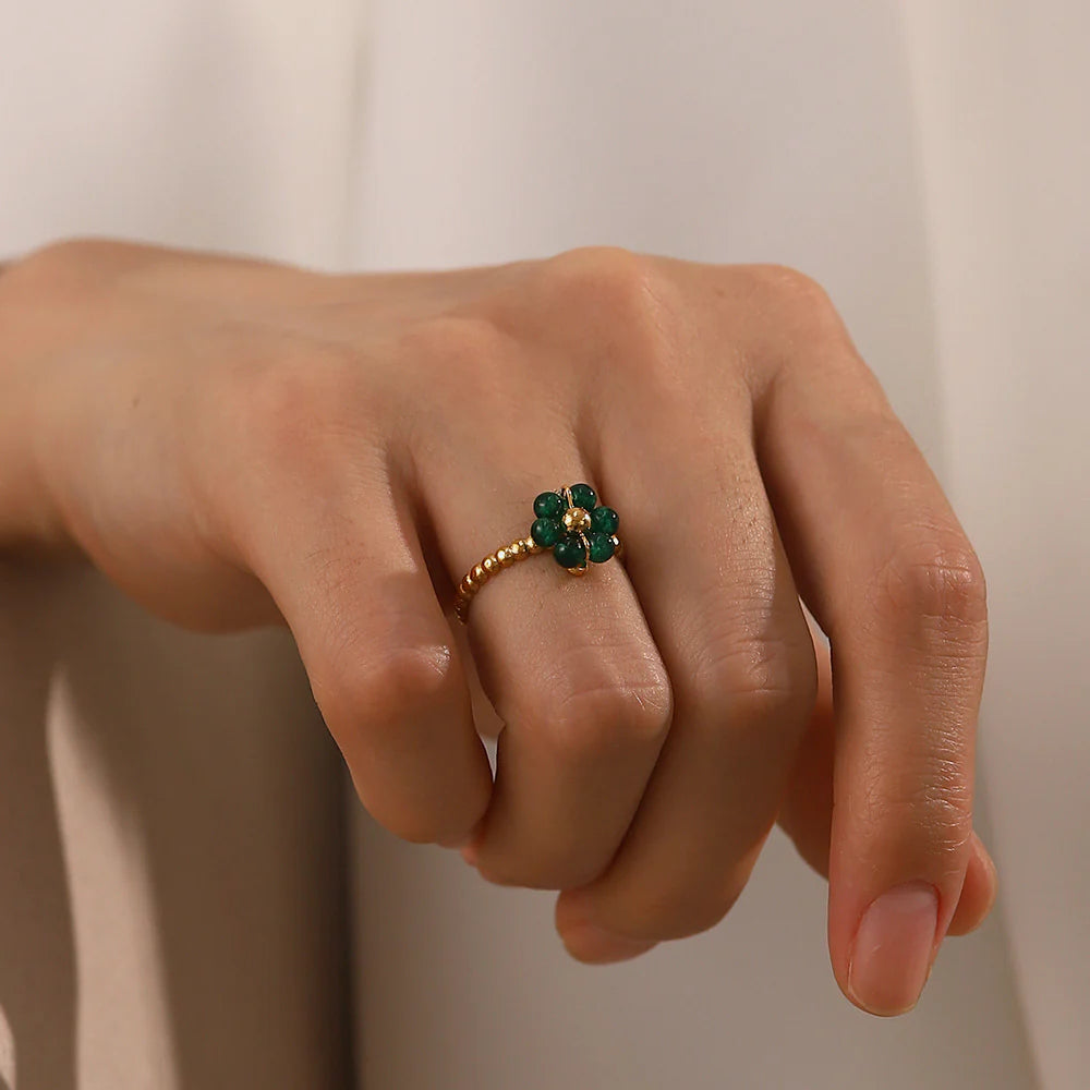 Seneca Sunflower Stone Ring