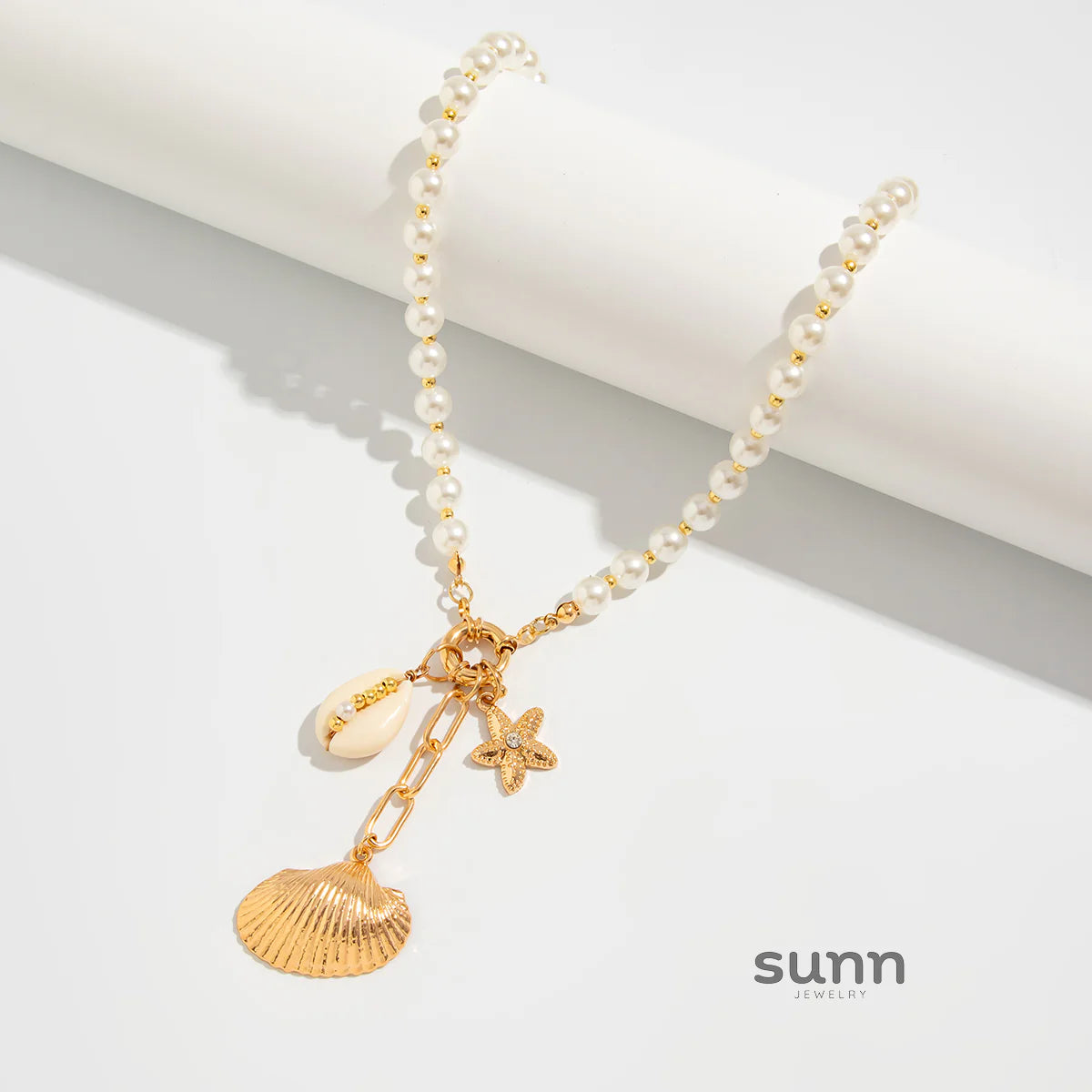 Senna Pearl Starfish Shell Necklace